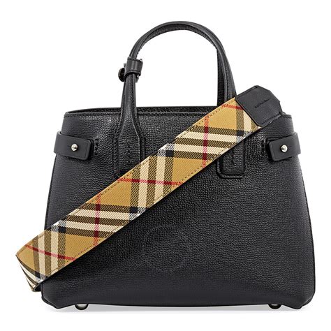 the small banner in leather burberry|burberry banner tote small.